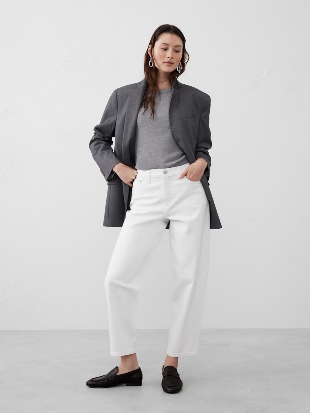 Banana Republic White Barrel-Leg Women’s Jeans Sz 29/8